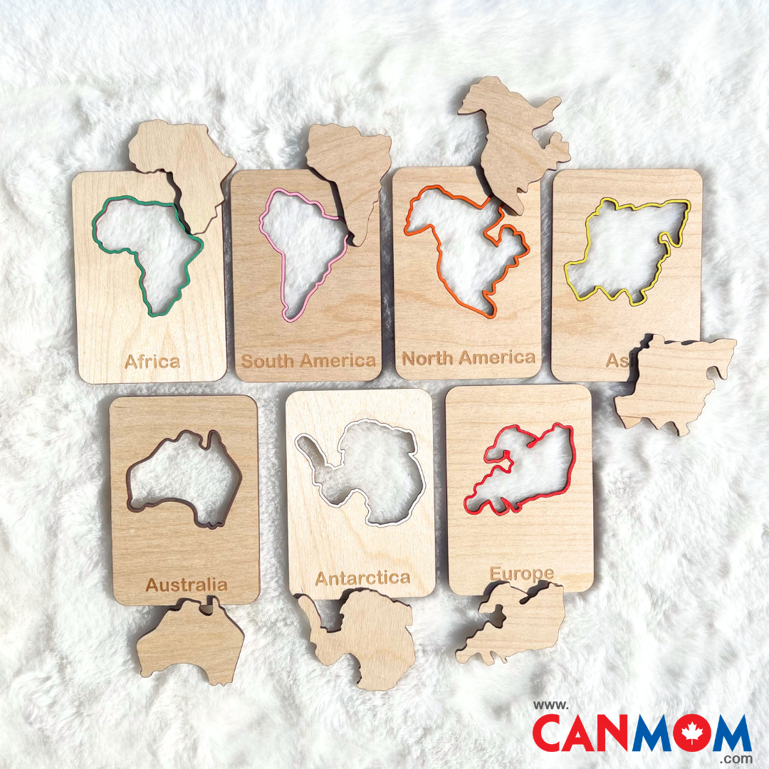 Montessori Continent stencils | World Continent stencils – CANMOM
