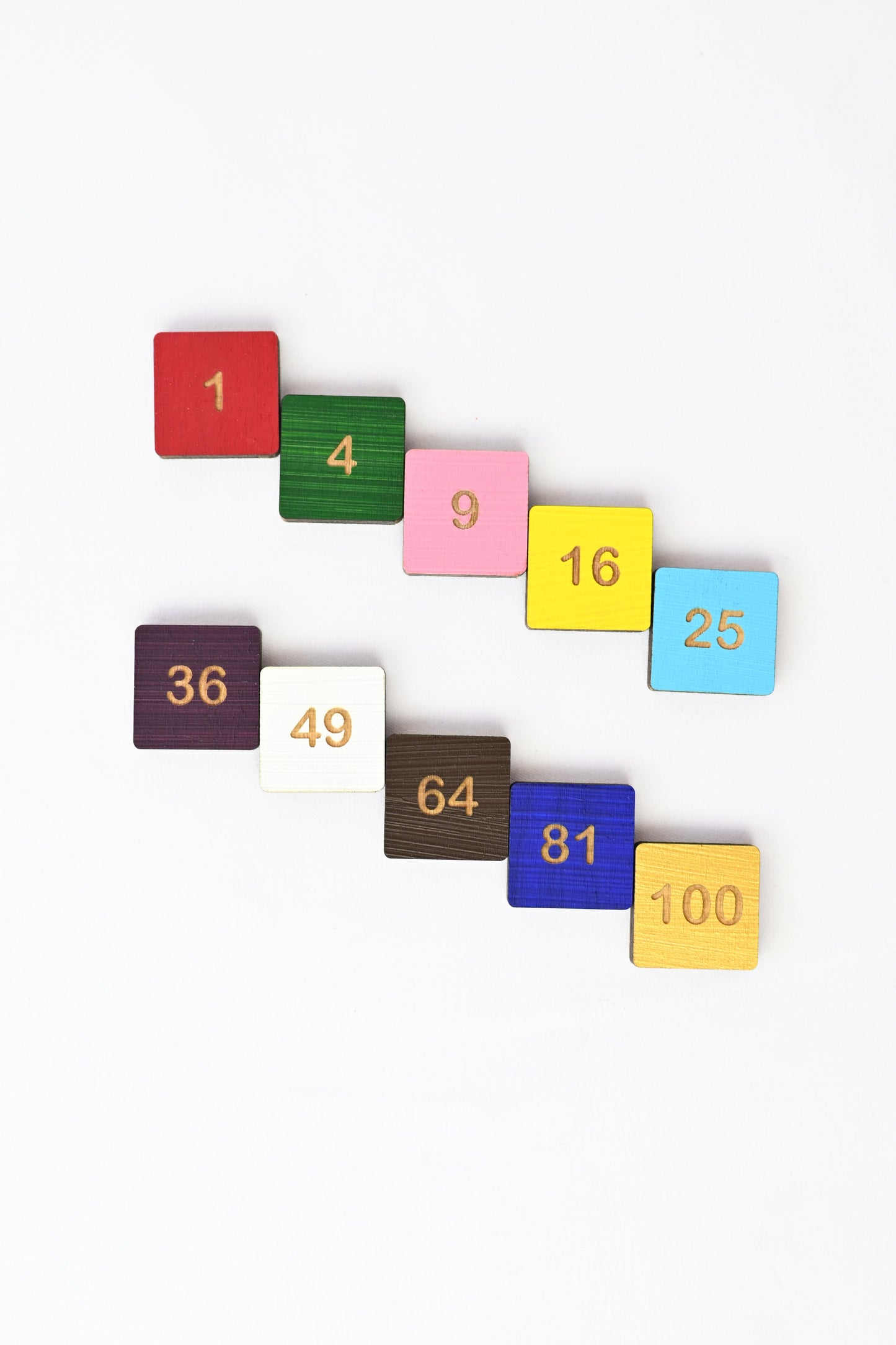 Montessori Bead Squares with Wooden Tiles | Master Square Numbers & Early Algebra Skills