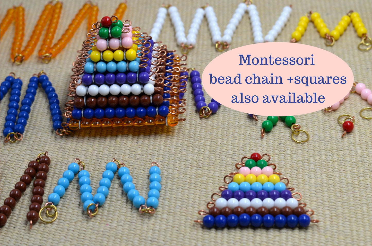 Montessori numbers bead bars | Montessori math materials | Montessori toys | preschool | gift for children | learning toy | homeschool