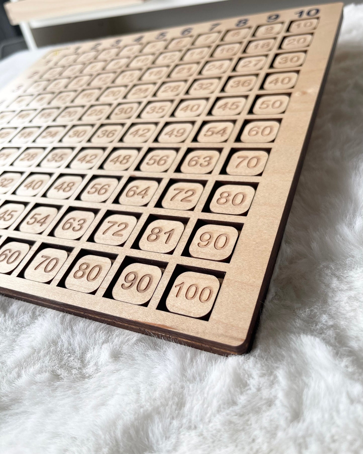 Montessori wooden multiplication chart/multiplication board/times table