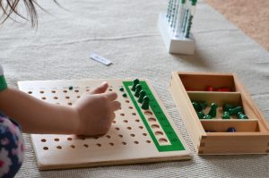 Montessori Math : Introduction of  Division board