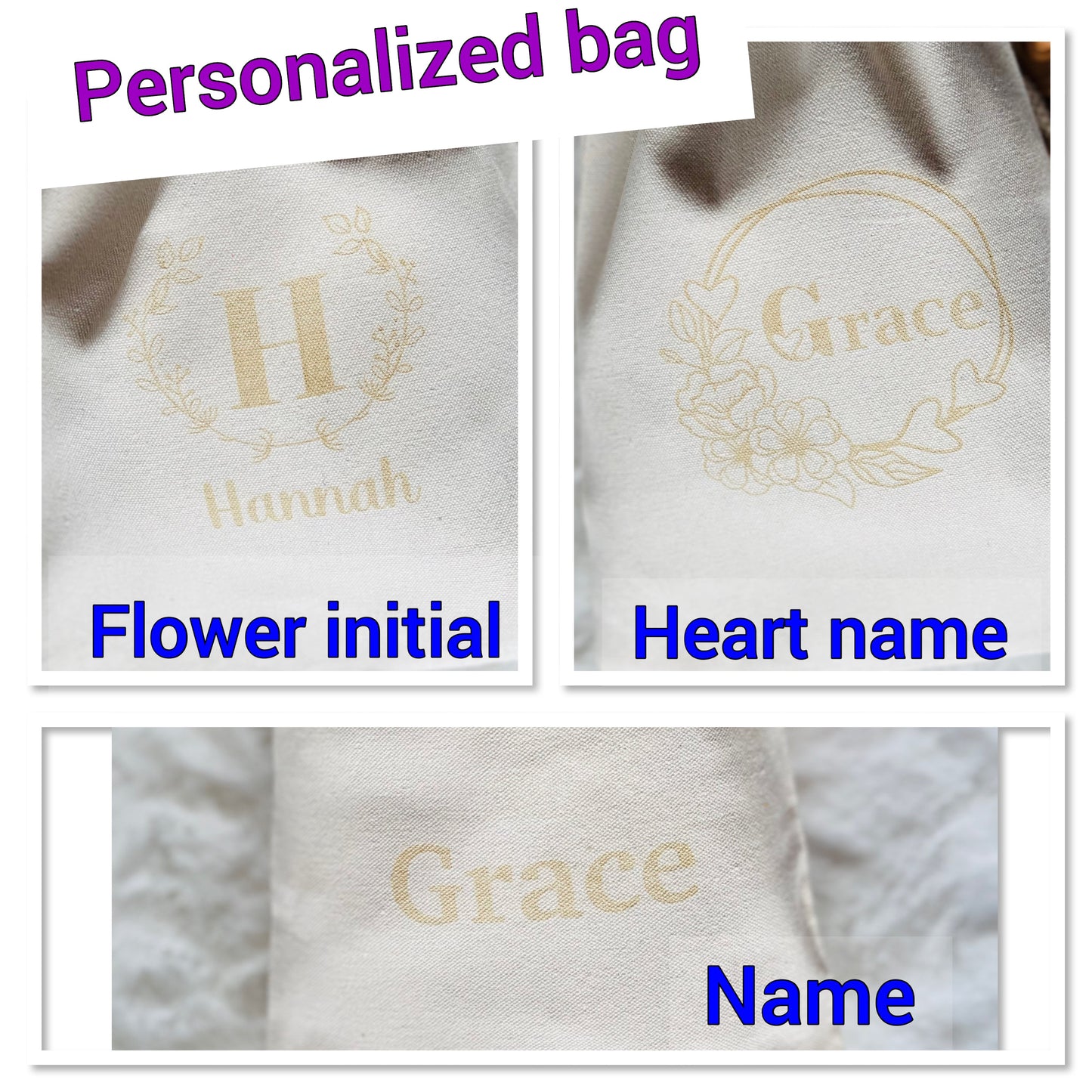 Montessori Knobbed Cylinder blocks with personalized bag