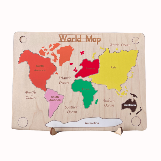 Montessori World Map Puzzle: Engage Young Explorers in Hands-On Geography
