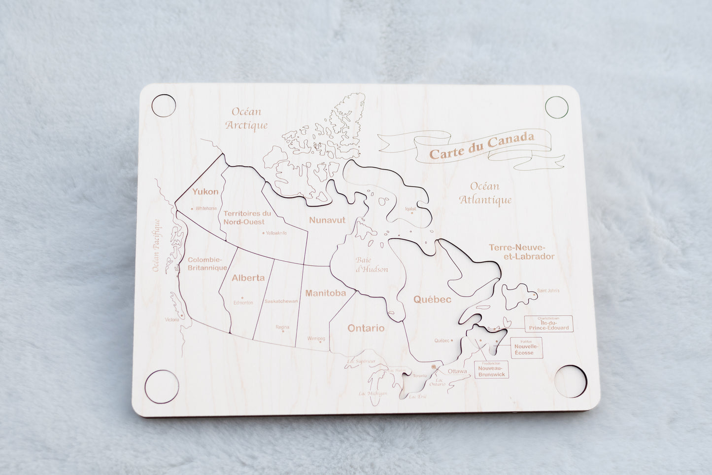 Canadian puzzle map French and English version | Carte du Canada