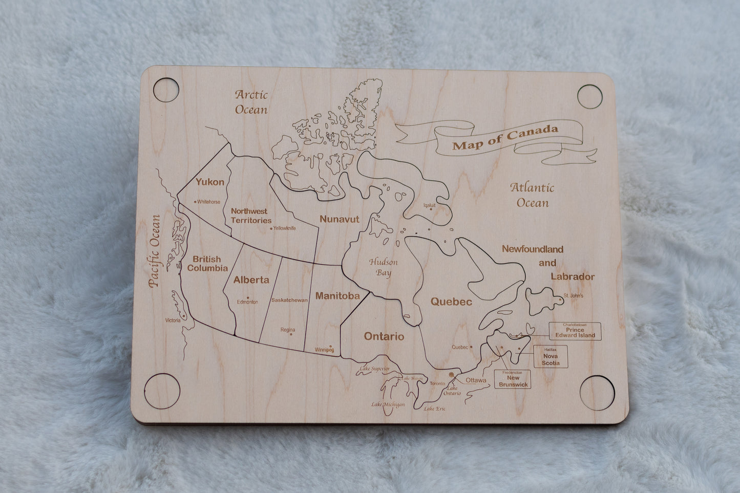 Canadian puzzle map French and English version | Carte du Canada