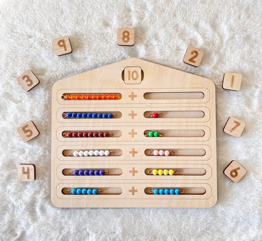 Montessori bead house and bead bars 1-10
