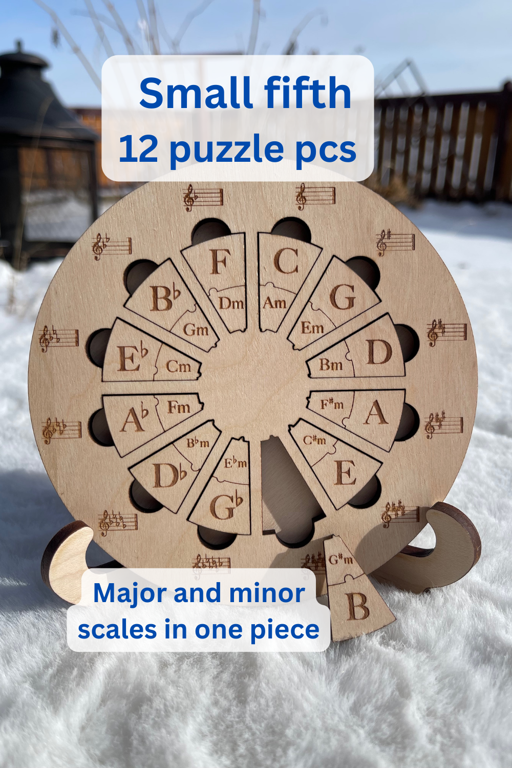 Circle of fifths puzzle | Learn Music Theory  | Montessori hand on music activity