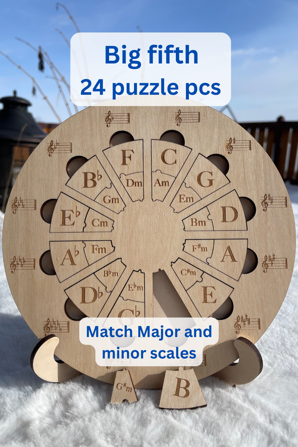 Circle of fifths puzzle | Learn Music Theory  | Montessori hand on music activity