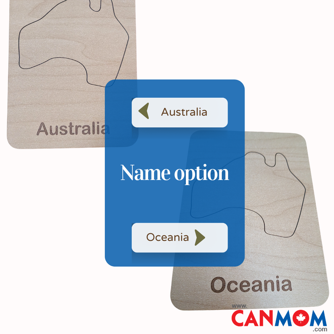 Wooden Montessori Continent Stencils