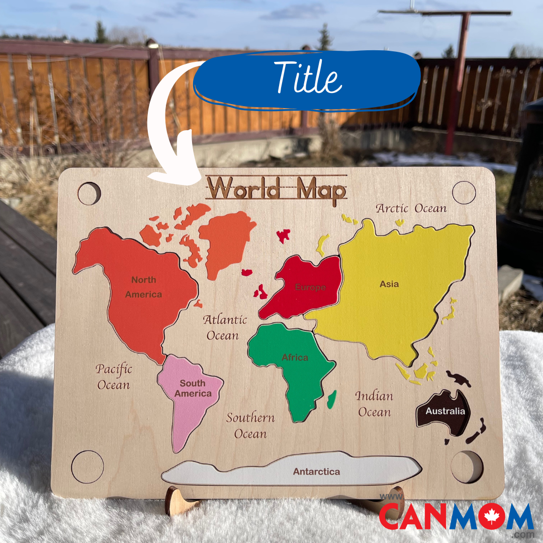 Montessori World Map Puzzle: Engage Young Explorers in Hands-On Geography