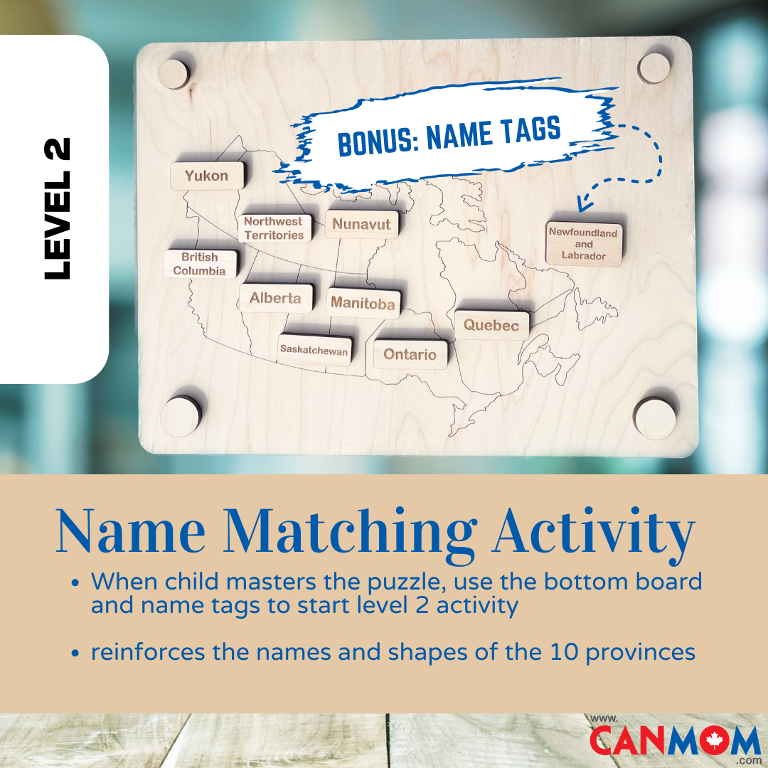 Canadian puzzle map French and English version | Carte du Canada