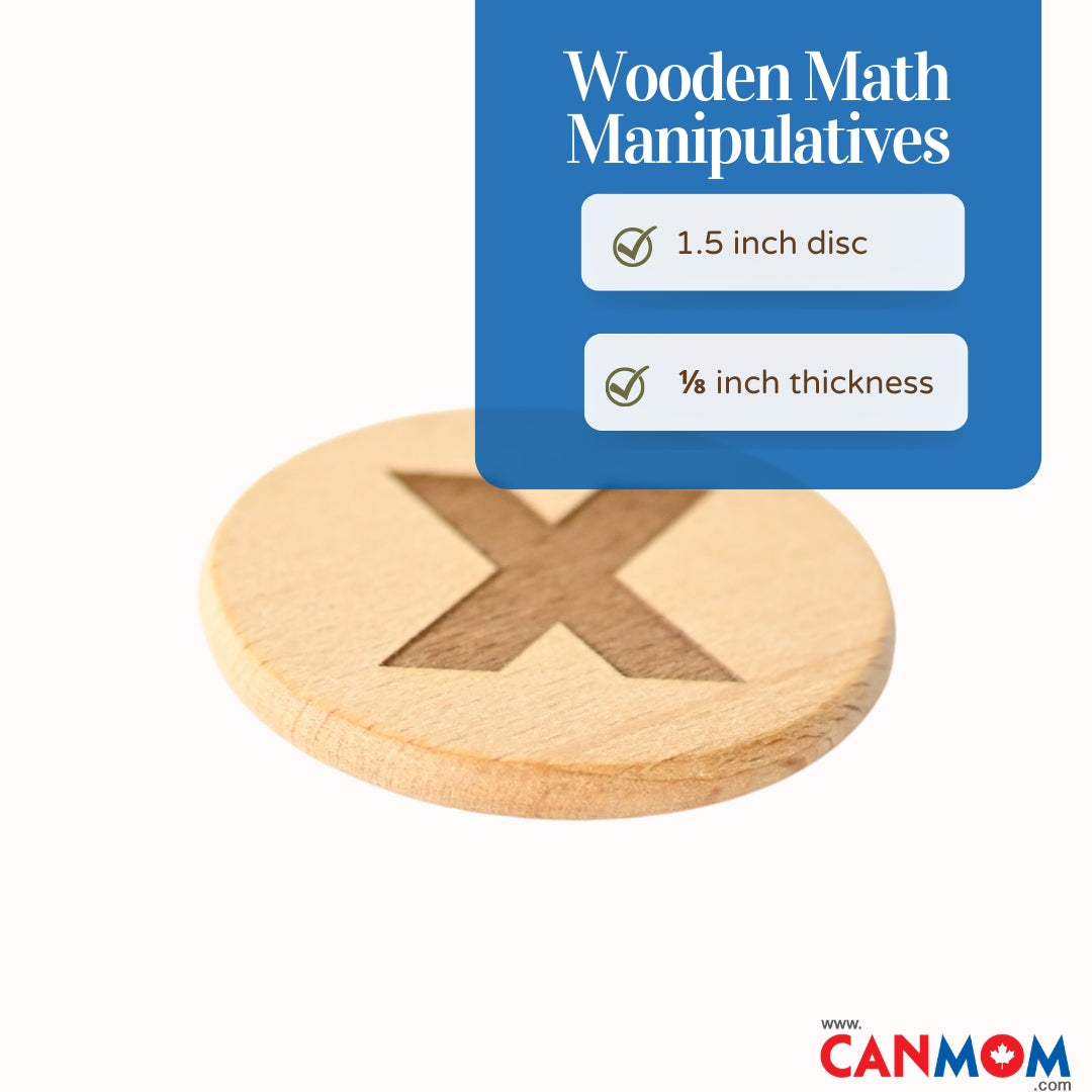 Natural Wood Math Symbols | Montessori Math Manipulatives for Kids