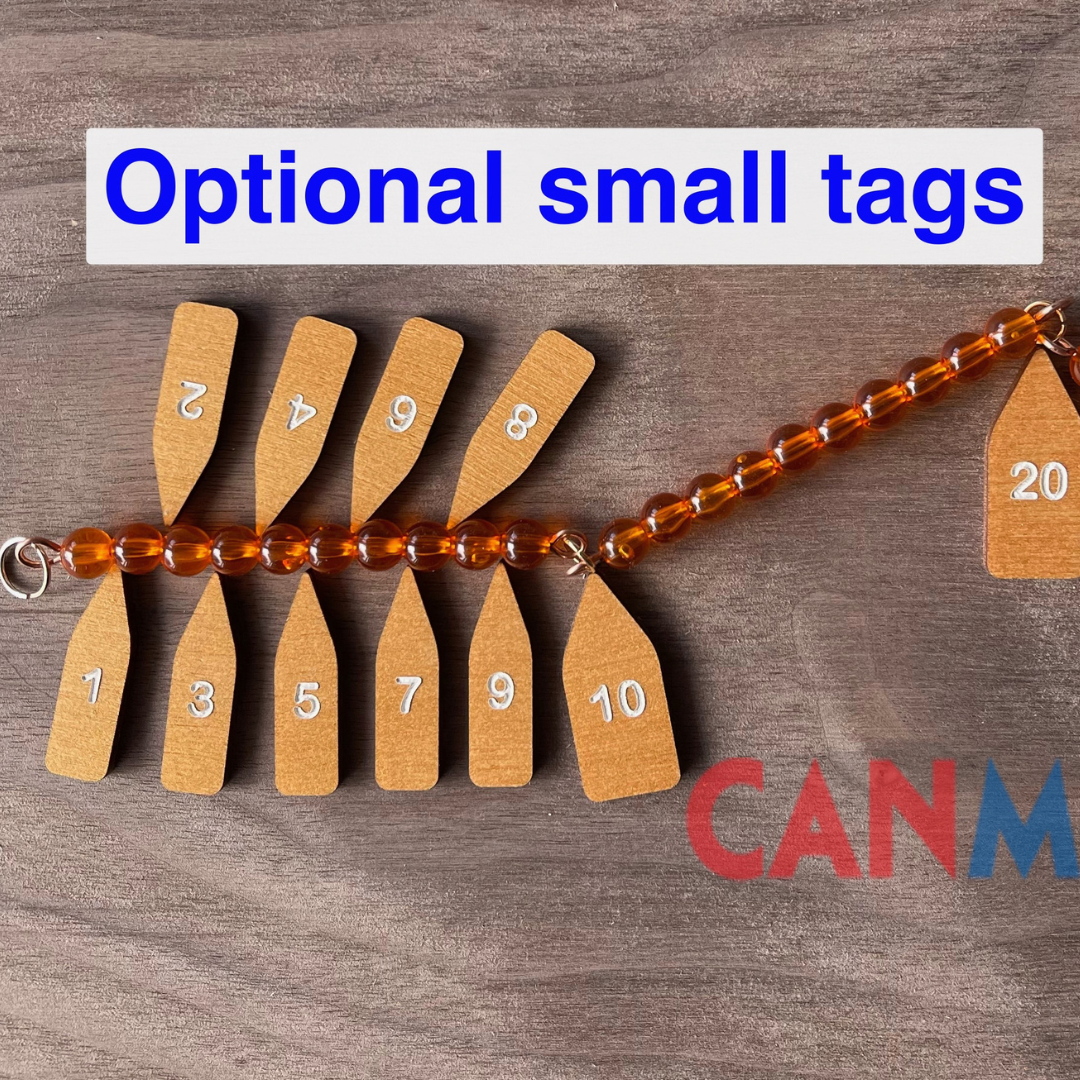 Montessori Math Skip Counting by 10 Golden Bead Chain