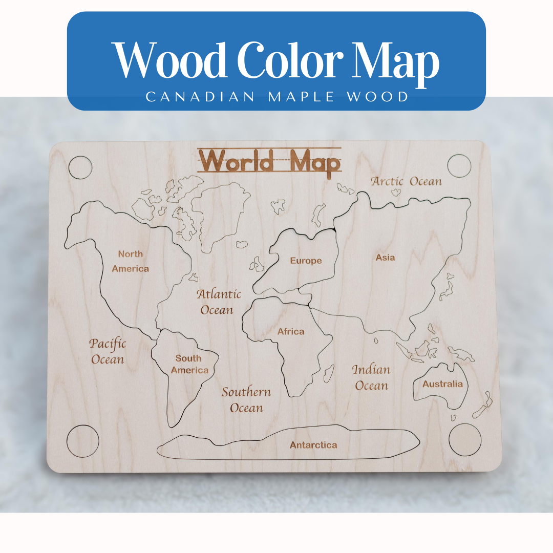 Montessori World Map Puzzle: Engage Young Explorers in Hands-On Geography