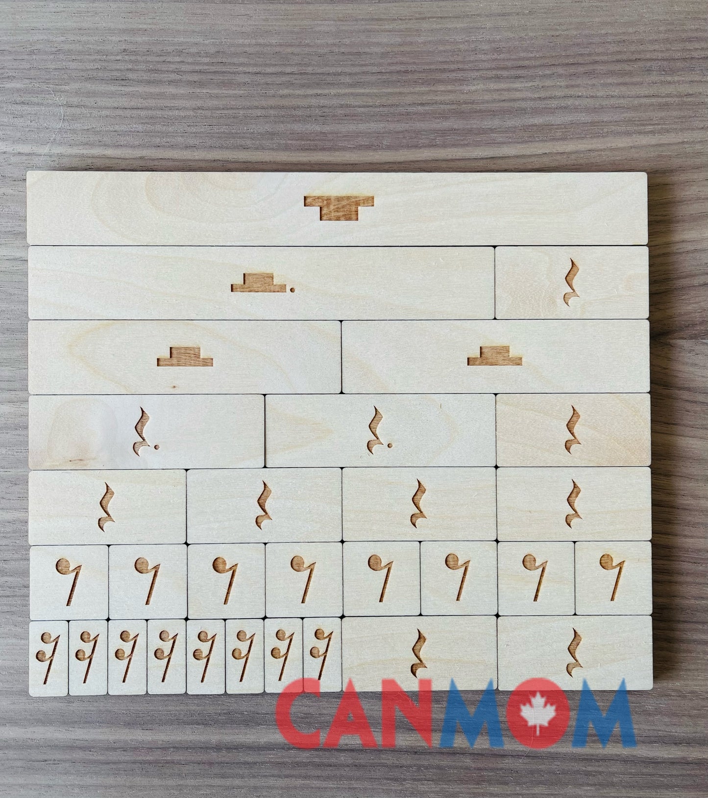 Montessori inspired music notes learning toy | Suzuki piano learning tools - two sided