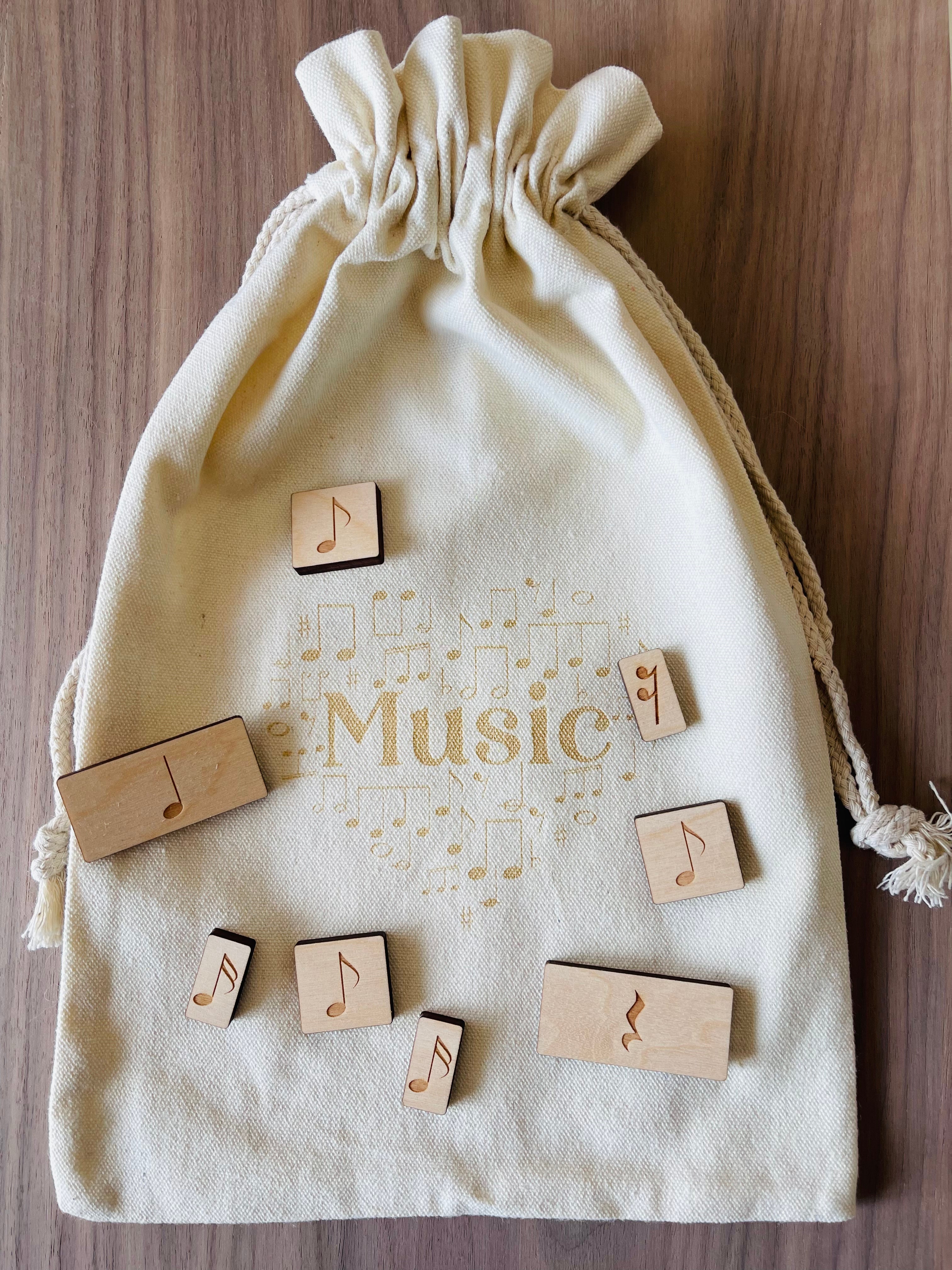 Montessori inspired music notes learning toy | Suzuki piano learning tools - two sided