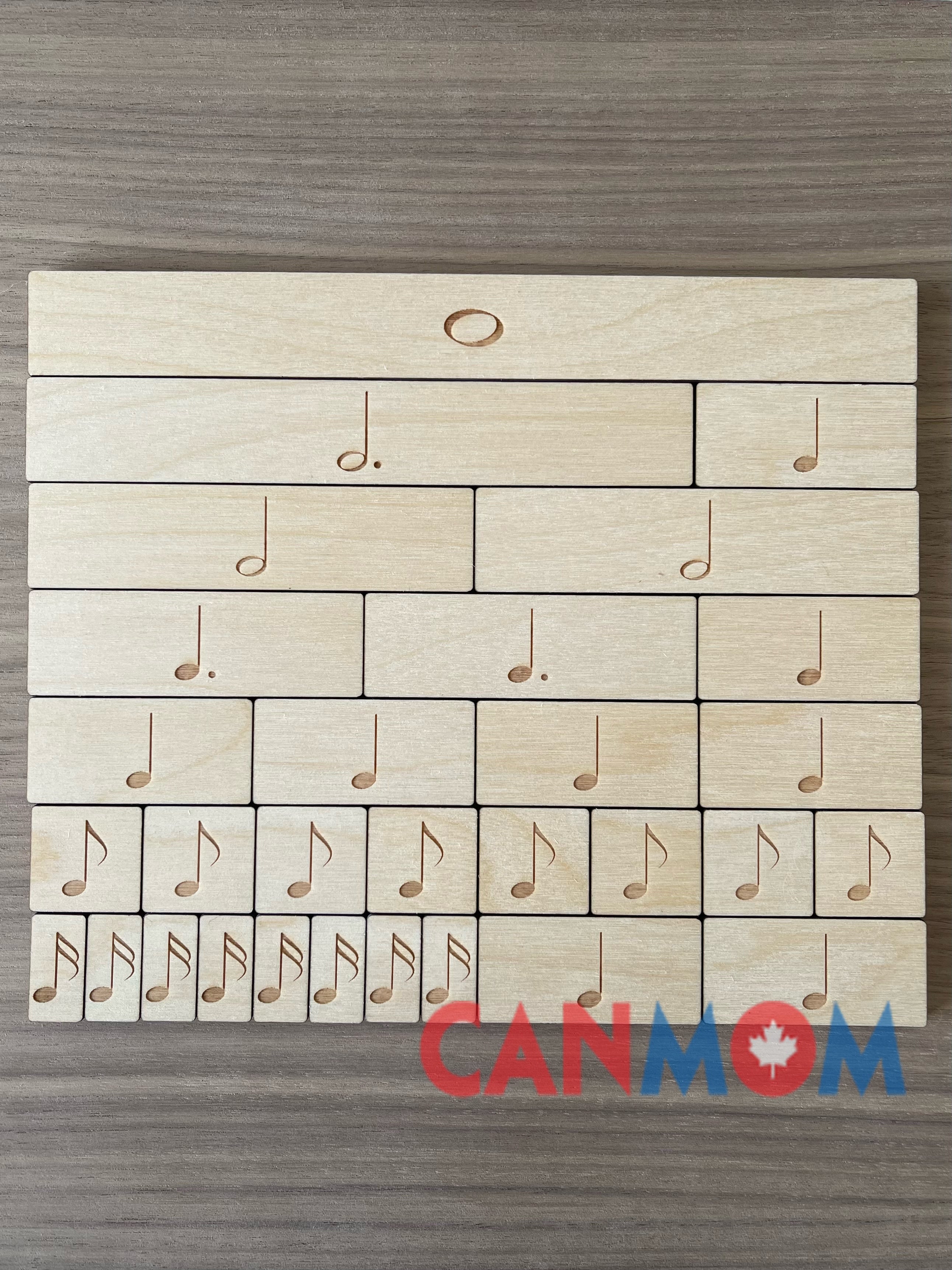Montessori inspired music notes learning toy | Suzuki piano learning tools - two sided