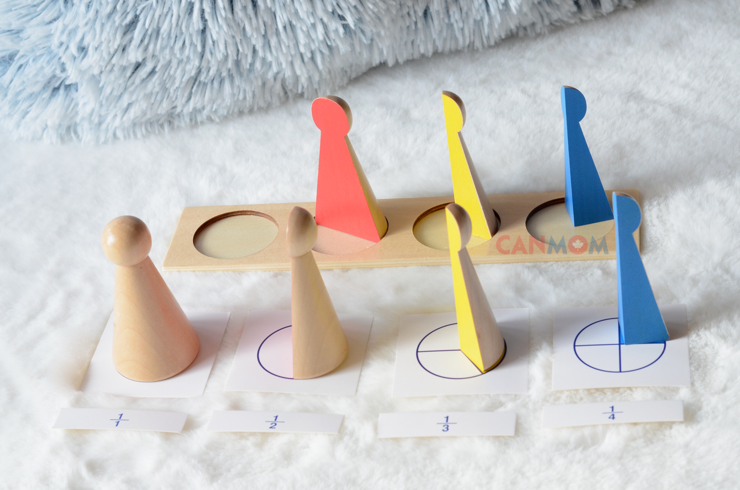 Montessori learning toys / learning bundle set / Montessori cylinders / fraction skittles / two digits learning / math learning set