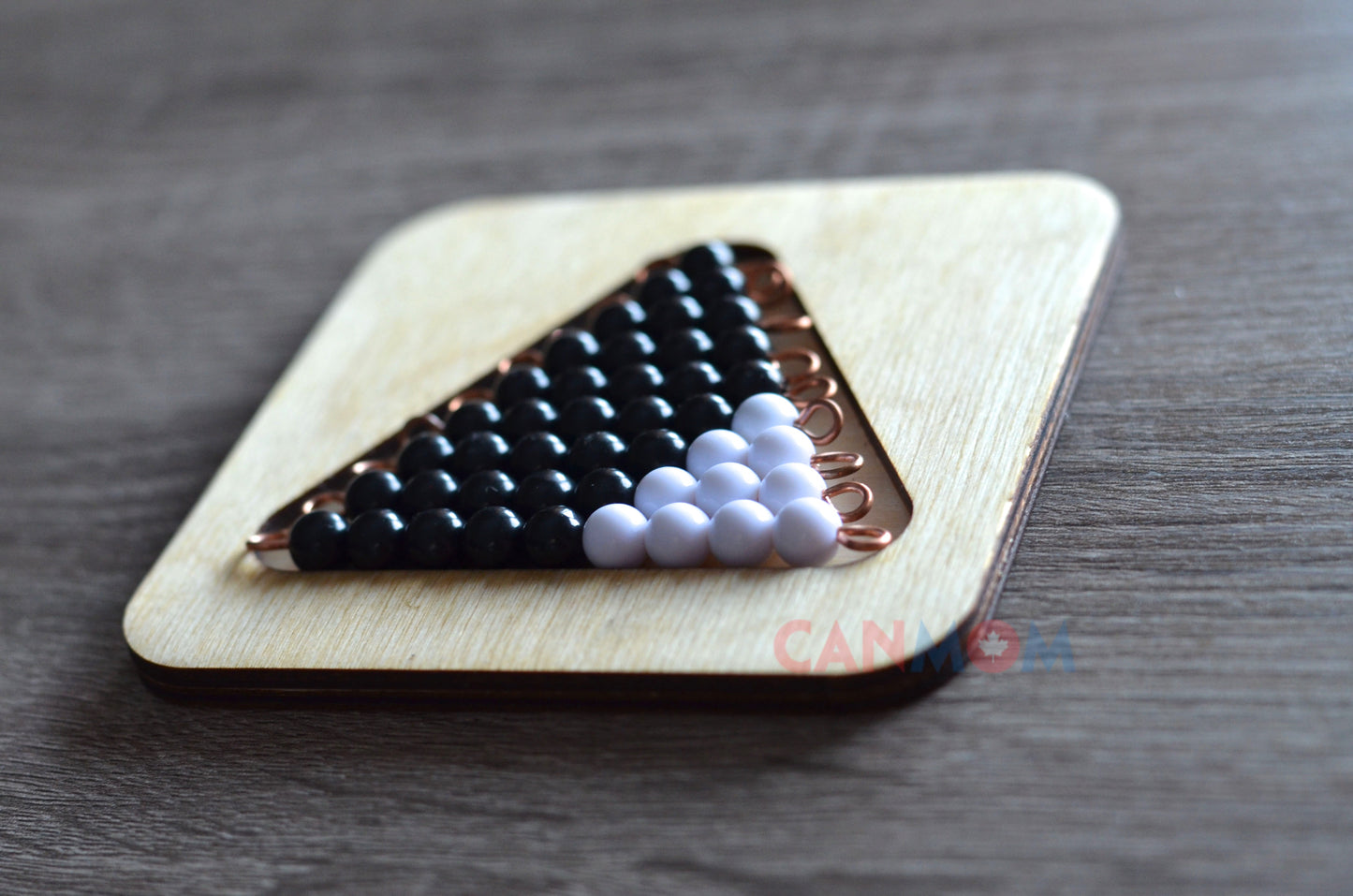 Montessori addition numbers bead bars with wooden tray