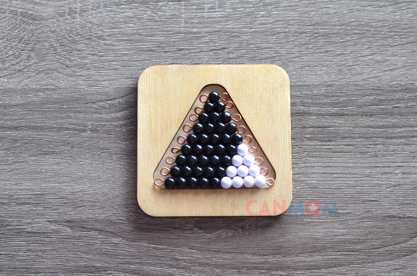Montessori addition numbers bead bars with wooden tray
