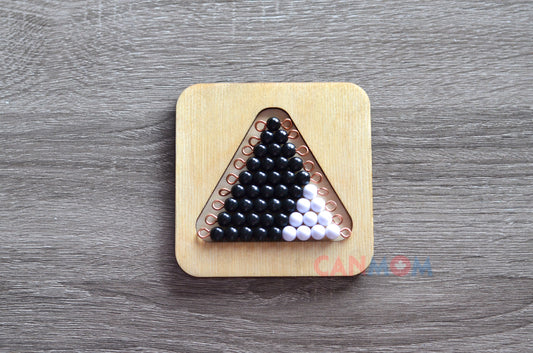 Montessori addition numbers bead bars with wooden tray