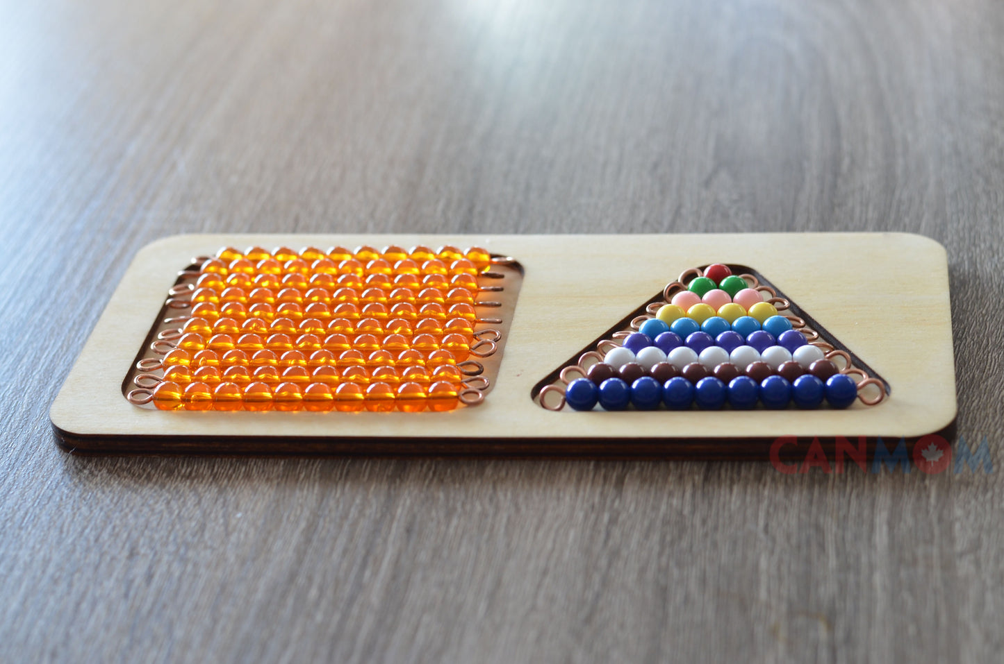 Montessori tens and units bead set with tray