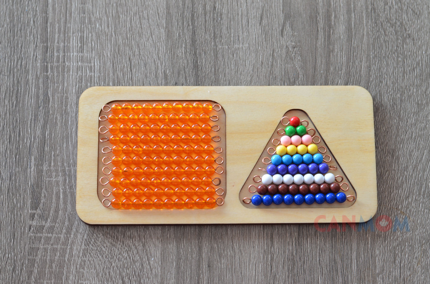 Montessori tens and units bead set with tray