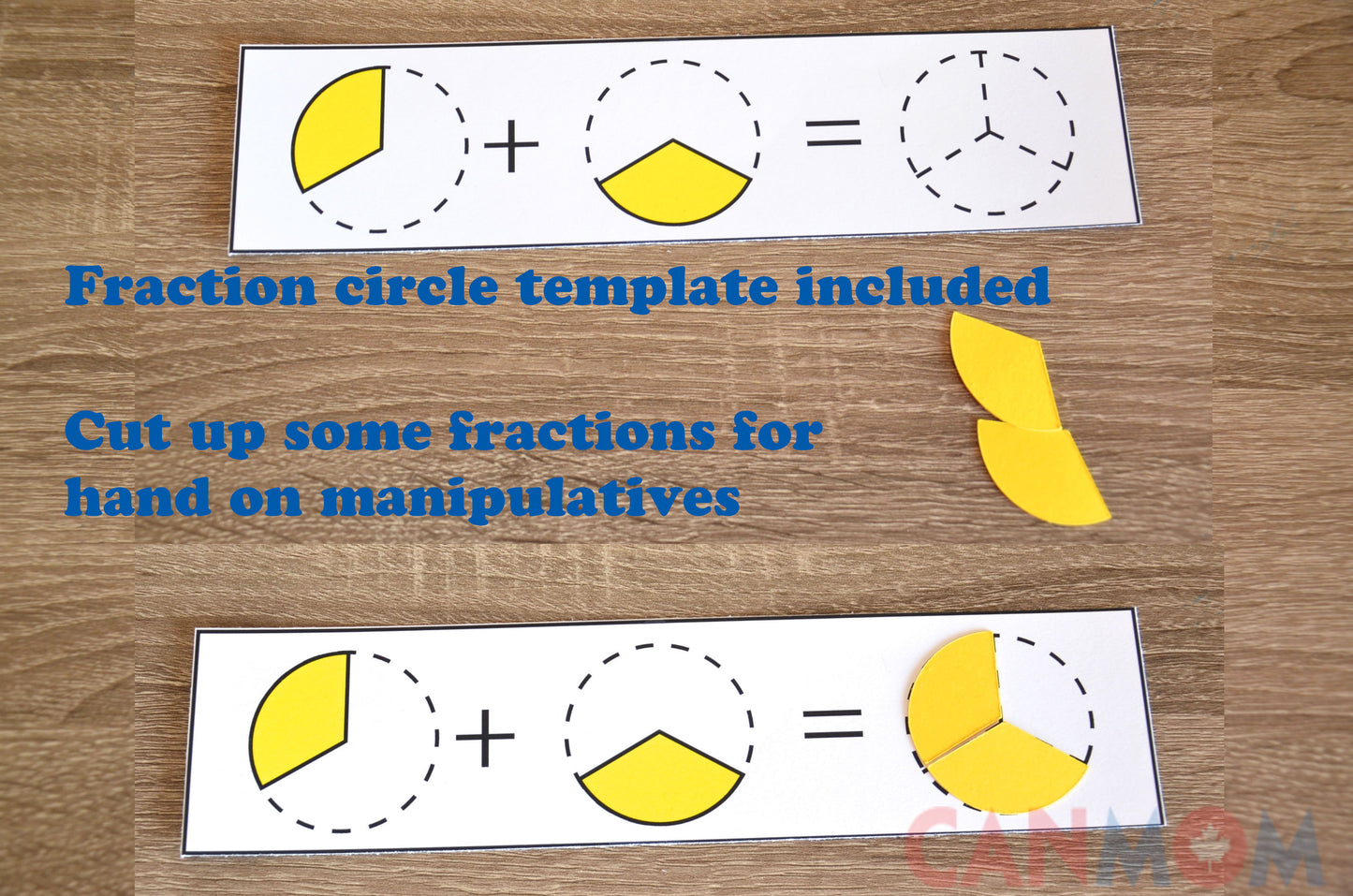 Montessori learn fraction math toy. Fraction skittles with wooden natural dice / math busy bag / gift for children / math game