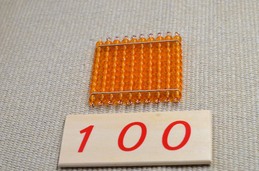 Montessori golden beads / hundred squares / Montessori Math / Montessori material / place value