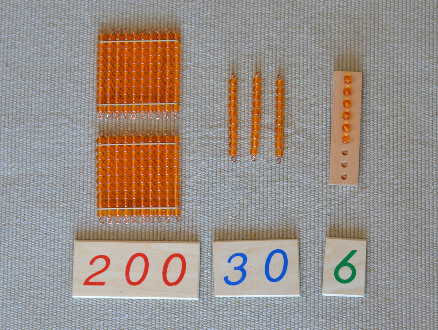 Montessori learning number 1-999 set