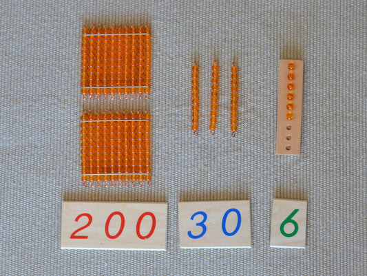 Montessori learning number 1-999 set
