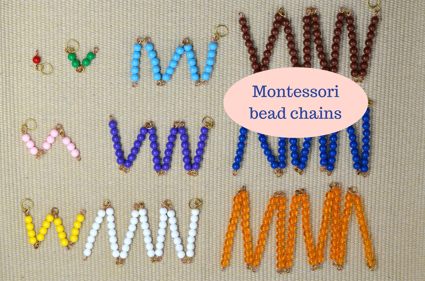 Montessori short bead chains