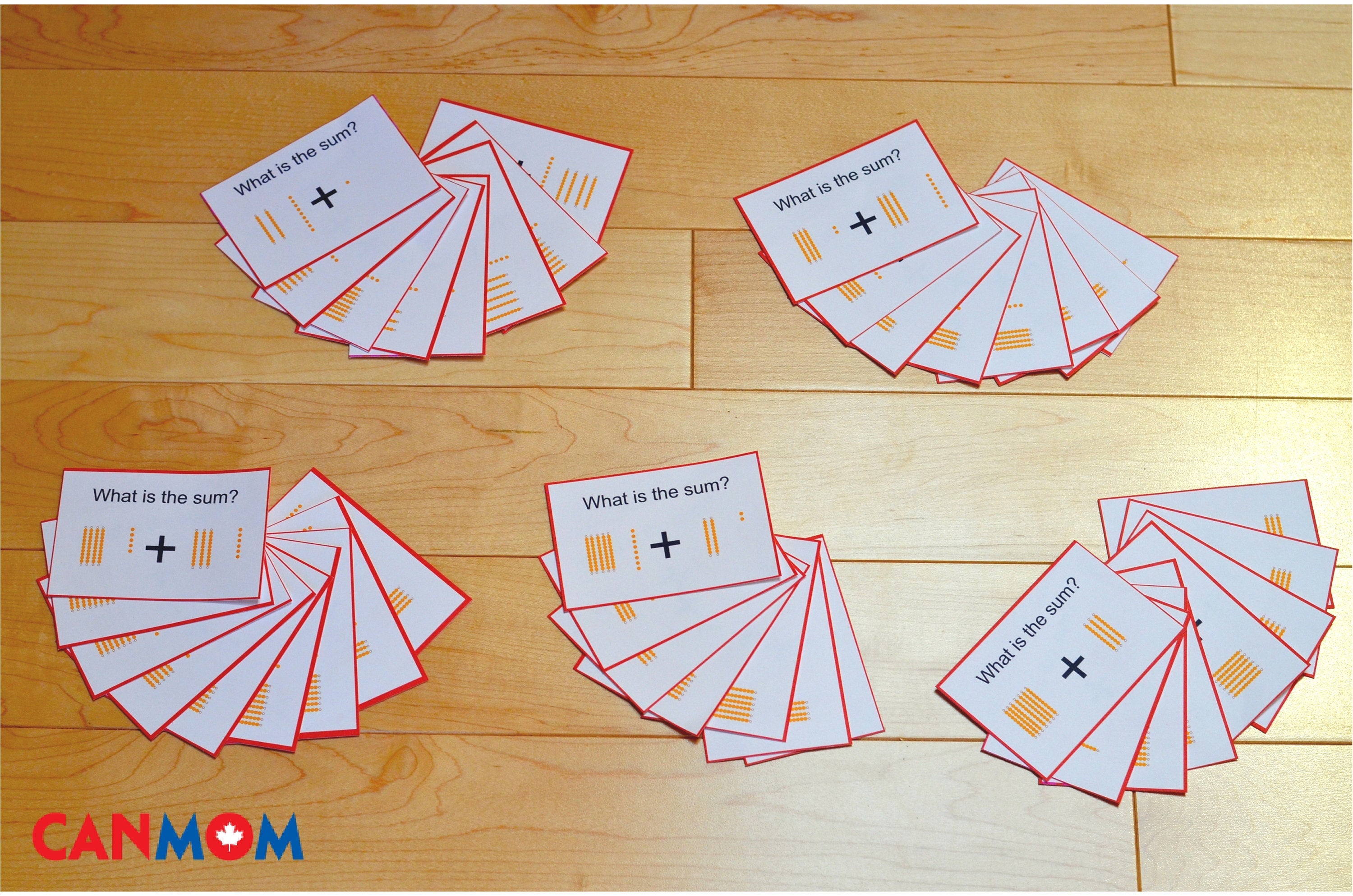Montessori regrouping addition command cards / Montessori golden bead system task cards