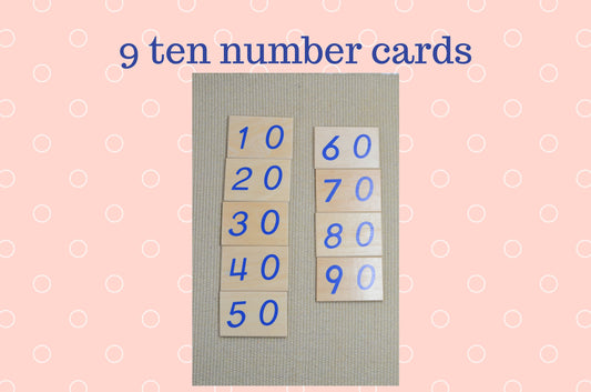 Montessori ten golden bead bars with wooden numbers / Montessori Math / Montessori toys / preschooler puzzle / gift for children