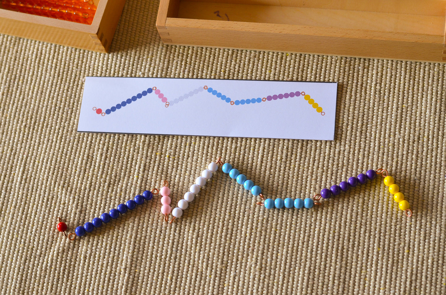 Montessori make ten math game / snake game with printed task cards
