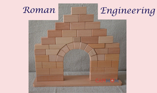 Montessori Roman Arch wooden puzzle / Montessori sensorial material / gifts for children