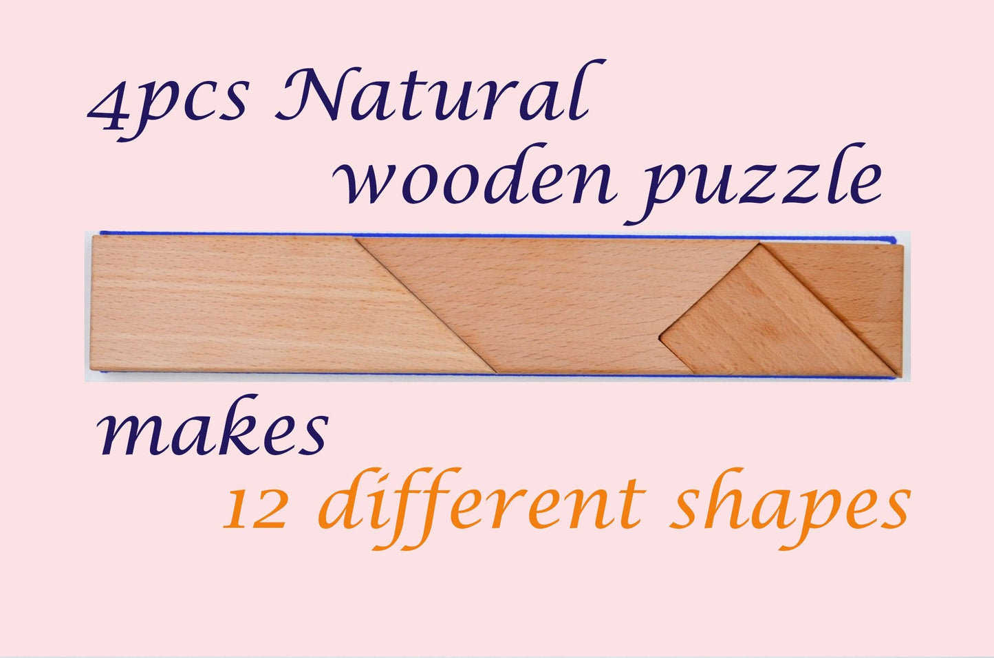 Natural wooden puzzle learning toy / brain teaser / birthday gift / puzzles tangram