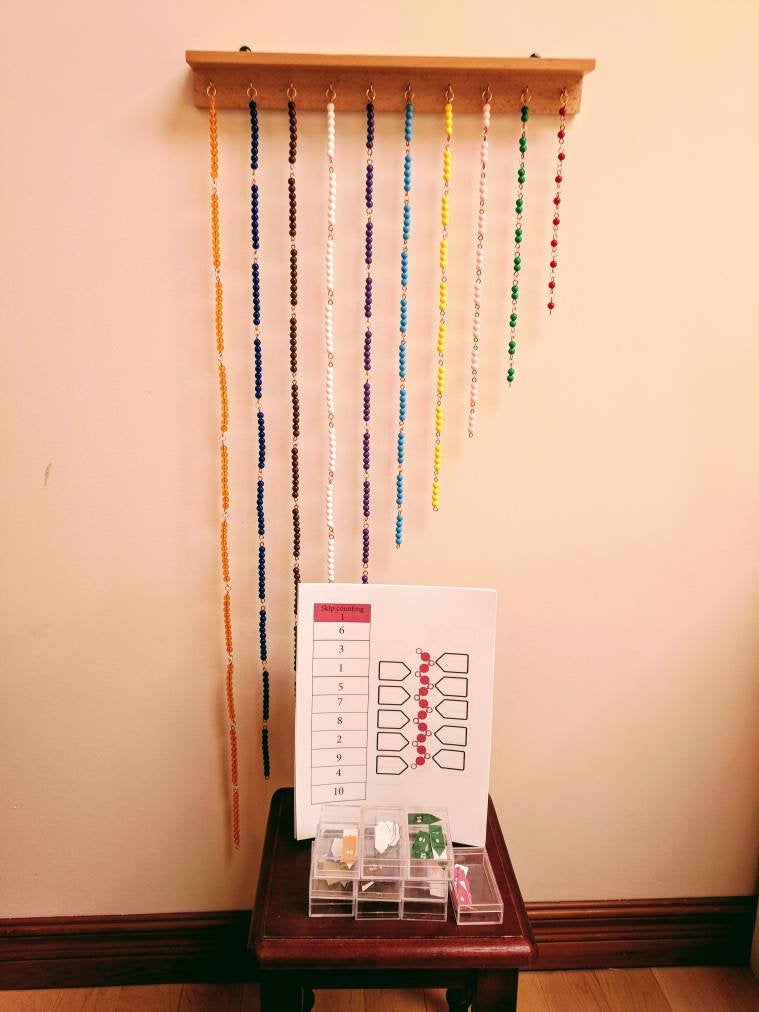 Montessori Math skip counting worksheet