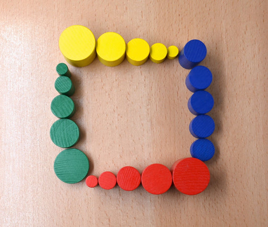 Montessori wooden educational puzzle / knobless cylinders set / kids gift / summer learning toy / kids busy bag