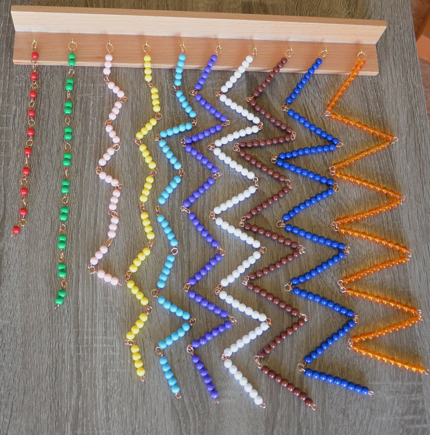 Montessori Multiplication learning toy with wooden hanger