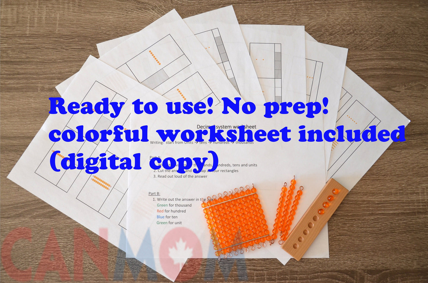 Montessori golden beads/Montessori toy/Montessori Math toy Set/Montessori Math/Kindergarten Math/Homeschool Math/Math Activities