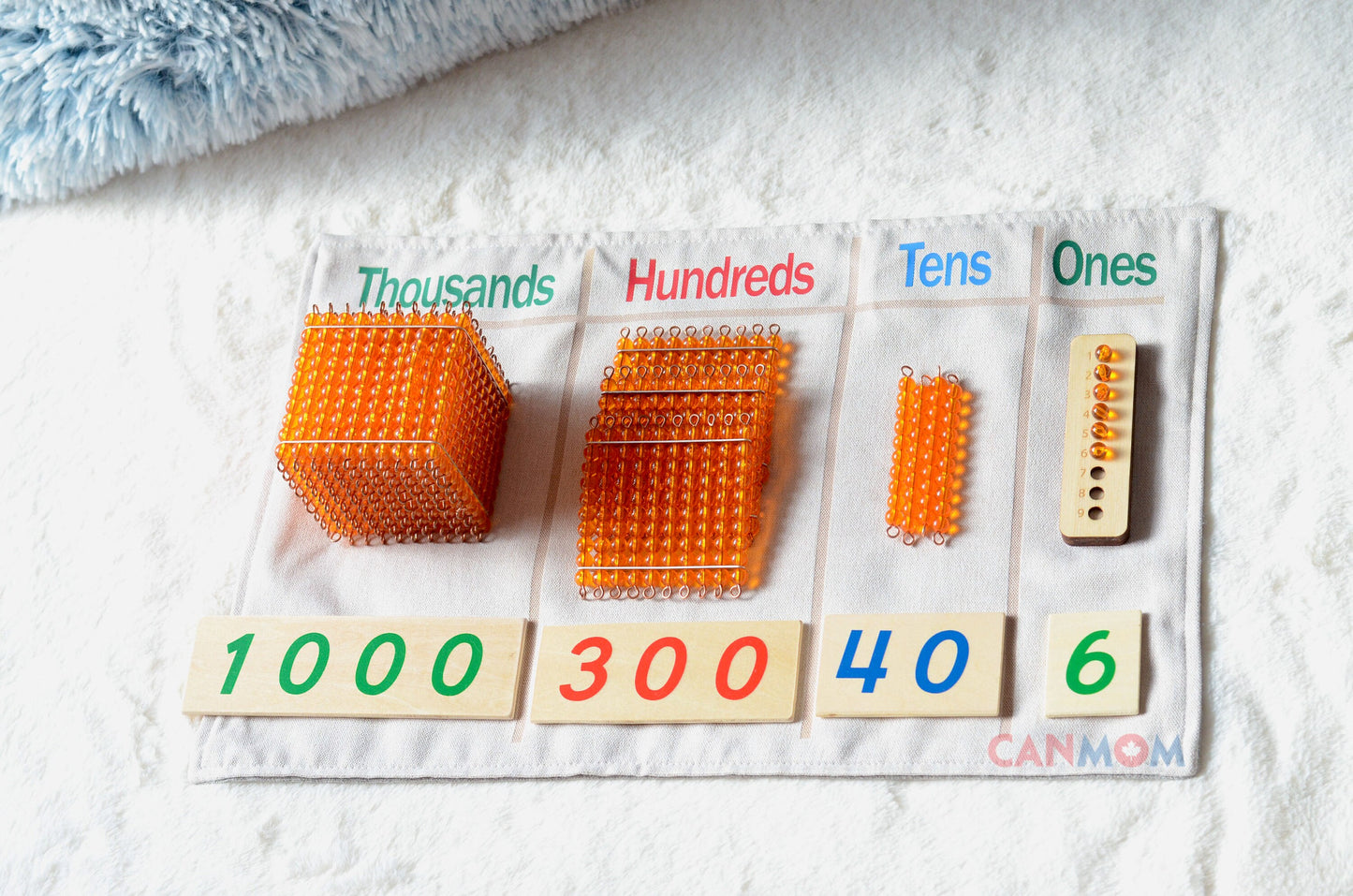 Montessori decimal system work mat/Montessori Mat