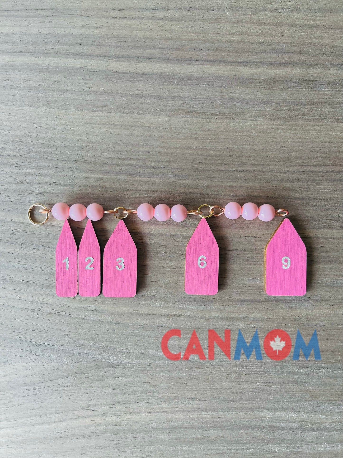 Montessori bead chain wooden tag arrows/Math educational learning material/times table/homeschooler/kids gift