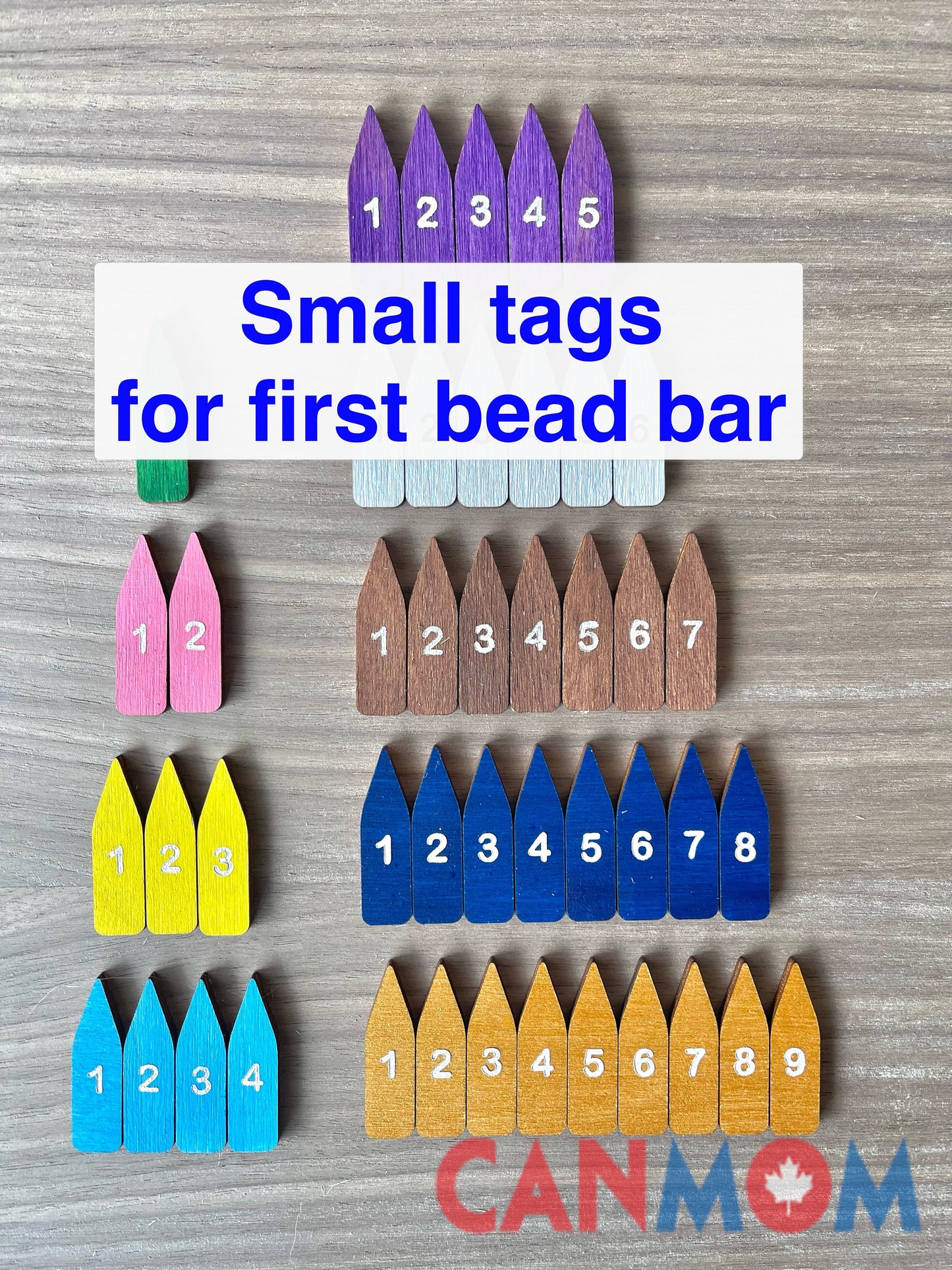 Montessori bead chain wooden tag arrows/Math educational learning material/times table/homeschooler/kids gift