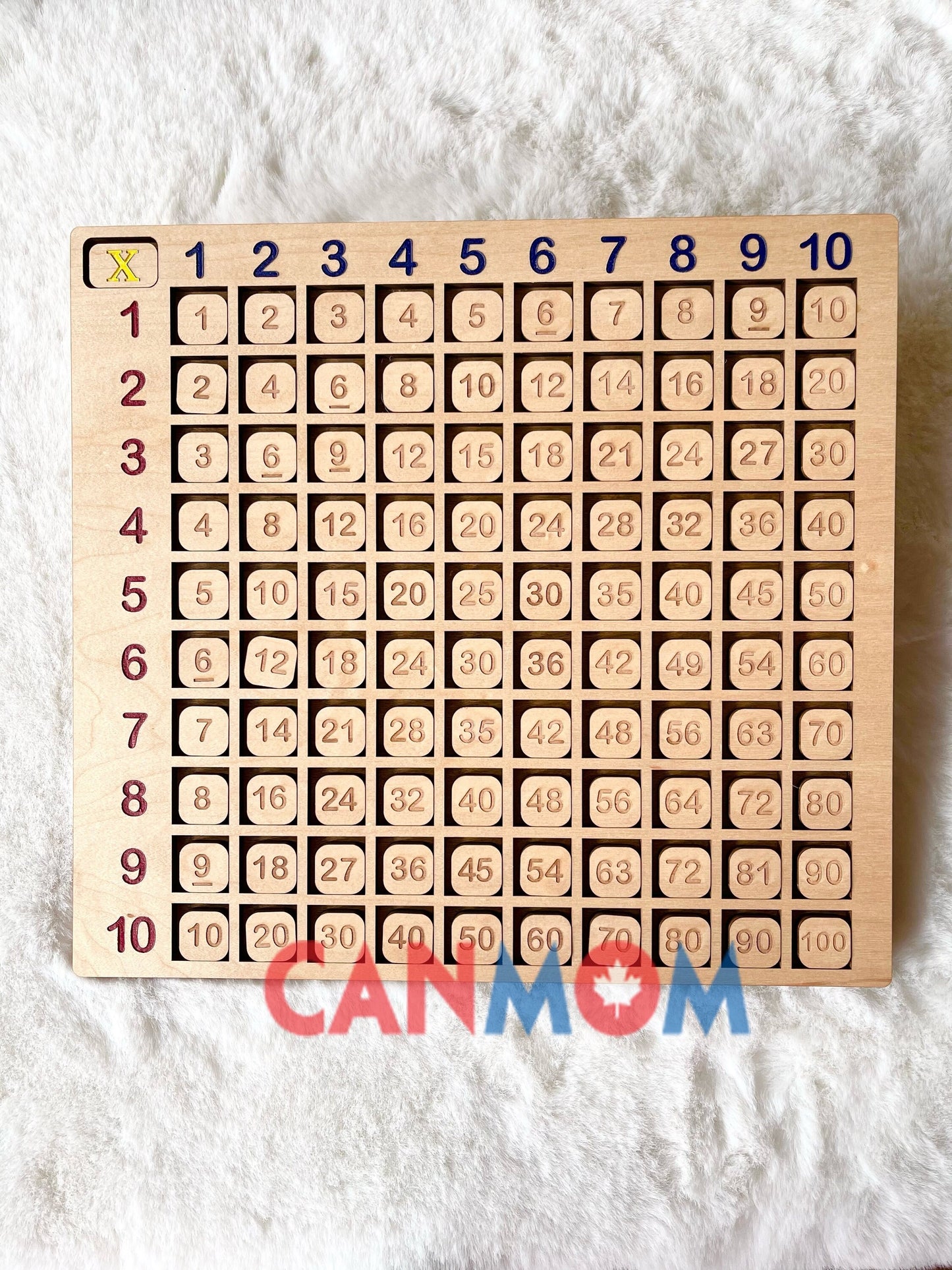 Montessori wooden multiplication chart/multiplication board/times table