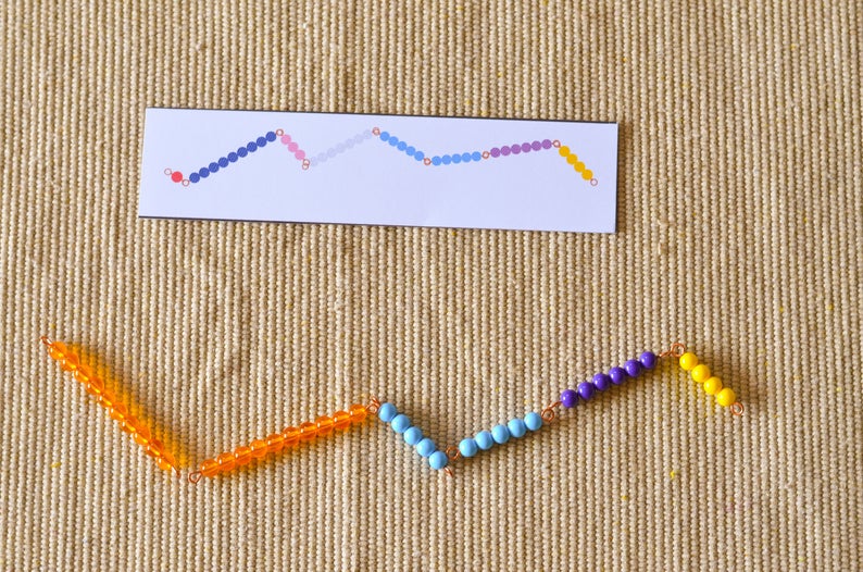 Montessori addition subtraction math snake game - style A