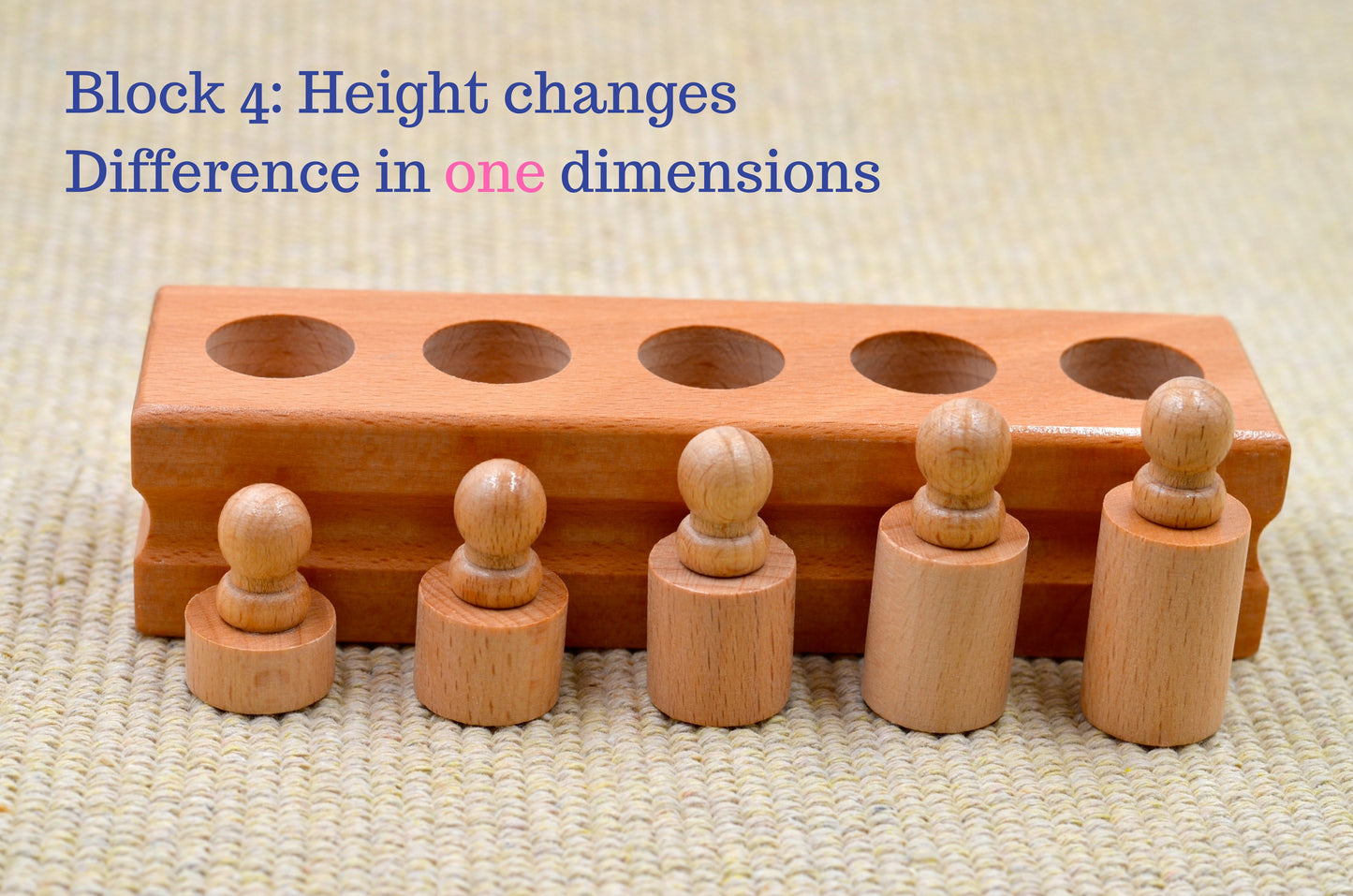 Wooden learning toy / Montessori Knobbed and knobless cylinder block Set / Preschooler learning puzzle / education toy /