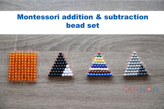 Montessori addition subtraction math snake game - style A
